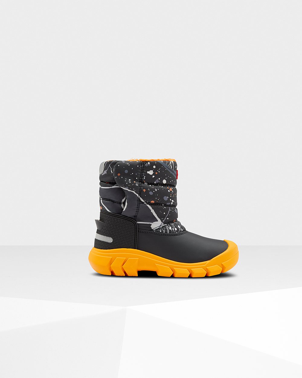 Kids Hunter Original Big Insulated | Snow Boots Grey Black | NZ-47563-UTDV